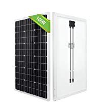 ECO-WORTHY Células de panel solar monocristalino de alta eficiencia 100W genera 0-4kwh - día para el cobertizo de RV de…